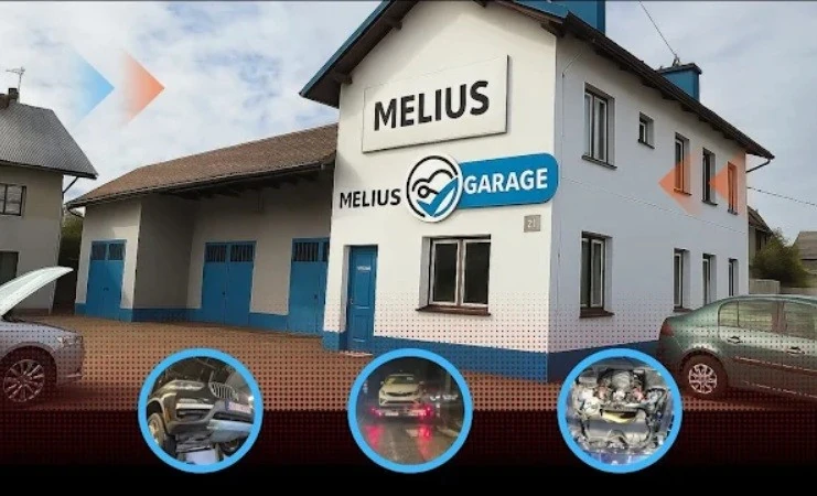 Budynek warsztatu samochodowego Melius Garage w Krakowie przy ul. Kamieńskiego